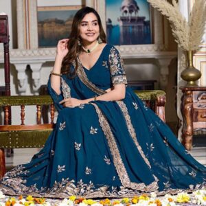 Women's Embroidered Lehenga Choli with Net Dupatta ? Festive & Wedding Wear Set